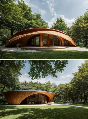 archidaily,futuristic architecture,corten steel,folding roof,modern architecture,3d rendering,futuristic art museum,dunes house,frame house,timber house,mid century house,house shape,underground garage,wood structure,cubic house,wooden construction,outdoor structure,wood doghouse,school design,kirrarchitecture