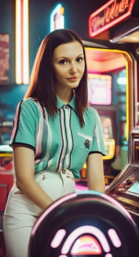 retro diner,retro woman,retro girl,jukebox,retro women,retro,arcade games,pinball,car hop,retro look,retro background,skee ball,arcade game,arcade,50s,girl at the computer,slot machines,60s,retro car,cigarette girl