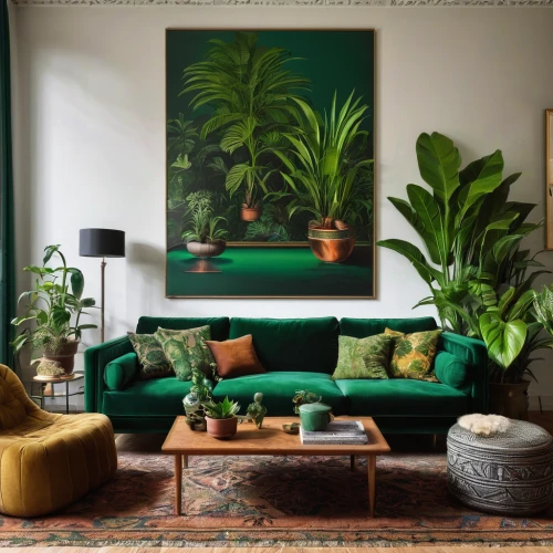 tropical greens,house plants,exotic plants,houseplant,green living,modern decor,interior decor,sitting room,living room,potted palm,apartment lounge,contemporary decor,interior design,mid century modern,green plants,money plant,livingroom,cycad,botanical frame,potted plants,Art,Classical Oil Painting,Classical Oil Painting 31