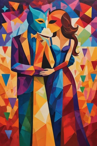 dancing couple,argentinian tango,tango,masquerade,amorous,tango argentino,man and woman,salsa dance,cubism,latin dance,two people,blues and jazz singer,young couple,courtship,as a couple,couple - relationship,man and wife,couple in love,social,foxes,Illustration,Vector,Vector 07