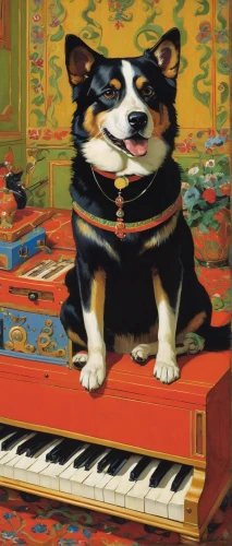 harpsichord,jazz pianist,pianist,corgi,concerto for piano,pianet,mozartkugel,piano player,welschcorgi,mozartkugeln,piano,dogecoin,play piano,chinese imperial dog,corgis,bongo,musician,dog,grand piano,color dogs,Art,Classical Oil Painting,Classical Oil Painting 27