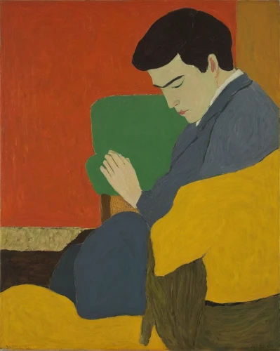 woman sitting,woman on bed,young couple,child with a book,men sitting,father with child,olle gill,praying woman,man with a computer,kneeling,armchair,woman praying,girl sitting,man praying,depressed woman,girl with bread-and-butter,oil on canvas,shirakami-sanchi,woman laying down,two people,Art,Artistic Painting,Artistic Painting 09