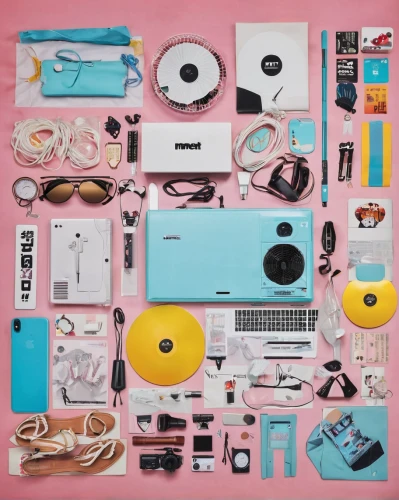 summer flat lay,flat lay,flatlay,christmas flat lay,pink scrapbook,music instruments on table,pantone,color palette,disassembled,gadgets,school items,stationery,school tools,objects,modern pop art,compact cassette,assemblage,the living room of a photographer,luggage set,smart album machine,Unique,Design,Knolling