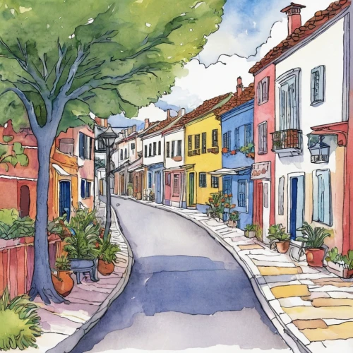 burano,watercolor shops,watercolor,watercolor sketch,capri,burano island,watercolor background,watercolor painting,positano,watercolor paris,watercolors,watercolor paint,mediterranean,apulia,portofino,houses clipart,murano,old linden alley,puglia,watercolor paris balcony,Illustration,Black and White,Black and White 29