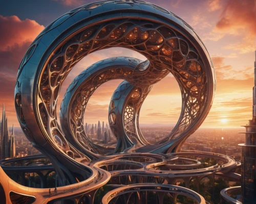 torus,time spiral,futuristic architecture,helix,oval forum,stargate,futuristic landscape,curlicue,circular,the loop,3d bicoin,whirl,traffic circle,spirals,spiral,hamster wheel,spiralling,oval,gyroscope,rings,Photography,General,Cinematic