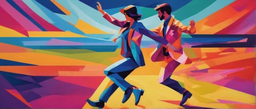 rainbow jazz silhouettes,dancing couple,jazz silhouettes,dancers,wpap,dance with canvases,salsa dance,dance,concert dance,colorful foil background,artistic roller skating,psychedelic art,dancer,cool pop art,jazz,blues and jazz singer,latin dance,figure skating,musicians,dance silhouette,Illustration,Vector,Vector 07