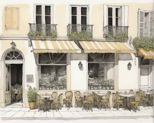 paris cafe,parisian coffee,bistrot,watercolor cafe,watercolor paris balcony,watercolor paris,aix-en-provence,provence,paris clip art,watercolor paris shops,bistro,french food,street cafe,arles,provencal life,french windows,montmartre,tearoom,trastevere,friterie,Illustration,Black and White,Black and White 02