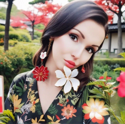floral japanese,colorful floral,japanese floral background,beautiful girl with flowers,retro flowers,kimono,floral,vintage floral,lei flowers,floral background,flowery,frangipani,flower background,bright flowers,floral dress,girl in flowers,lei,japanese kawaii,vintage flowers,geisha