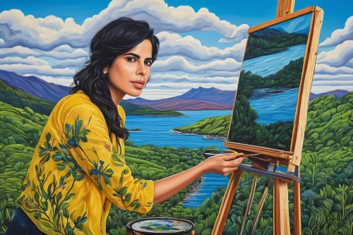 vietnamese woman,painting technique,meticulous painting,oil painting,painting,artist portrait,italian painter,art painting,khokhloma painting,oil painting on canvas,oil on canvas,self-portrait,painter,girl on the river,indigenous painting,portrait of christi,artist,painting work,woman playing,photo painting,Conceptual Art,Daily,Daily 23