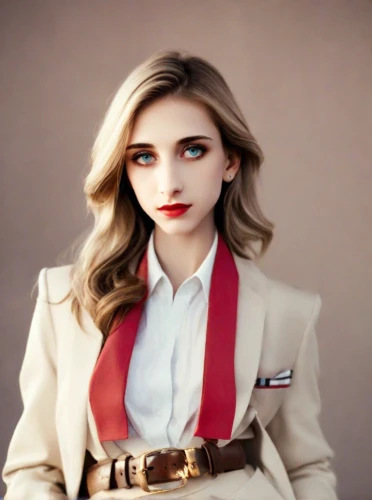 red lips,red lipstick,woman in menswear,poppy red,business woman,business girl,fashion vector,businesswoman,flight attendant,red coat,red tie,harley quinn,vintage woman,elegant,fashion illustration,fashion doll,bow-tie,vintage girl,women fashion,poppy