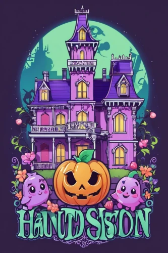 halloween illustration,halloween poster,halloween background,halloween wallpaper,haunted house,the haunted house,halloween vector character,candy cauldron,haunted castle,halloweenkuerbis,halloween border,halloween banner,haunted,halloween scene,halloweenchallenge,halloween icons,dandelion hall,hallloween,halloween ghosts,mansion,Illustration,Japanese style,Japanese Style 02