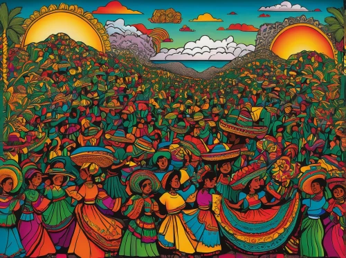 pachamama,khokhloma painting,mexican calendar,chiapas,the festival of colors,indigenous painting,indian festival,village festival,devotees,mexican culture,pandero jarocho,cd cover,brazil carnival,global oneness,festival,ramayana festival,mexican tradition,pachamanca,nicaraguan cordoba,procession,Illustration,Black and White,Black and White 21