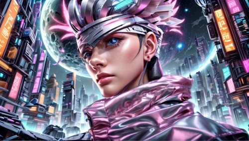 cyber,cyberpunk,cyborg,cyberspace,man in pink,pink city,pink quill,cg artwork,pink diamond,digiart,cell,valerian,cancer icon,cybernetics,sci fiction illustration,world digital painting,diamond background,game illustration,streampunk,electro