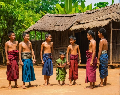 kandyan dance,nomadic children,siem reap,myanmar,cambodia,anmatjere women,aborigines,nomadic people,burma,laos,primitive people,bangladeshi taka,sri lanka lkr,chippiparai,indigenous culture,mridangam,lethwei,afar tribe,mud village,river of life project,Illustration,Paper based,Paper Based 26