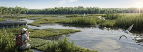 wetland,tidal marsh,freshwater marsh,river of life project,wetlands,3d rendering,artificial island,artificial islands,render,swamp,lalu wetland,landscape designers sydney,eco hotel,phragmites,salt meadow landscape,virtual landscape,riparian zone,floating islands,riparian forest,malopolska breakthrough vistula,Landscape,Landscape design,Landscape space types,Ecological Wetlands