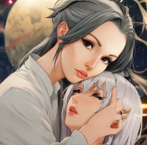 cg artwork,mother and daughter,kimjongilia,mother and father,tender,holding,mother kiss,would a background,sun and moon,mom and daughter,silver wedding,smooch,capricorn mother and child,the hands embrace,protect,angel’s tear,reizei,father and daughter,the moon and the stars,moon and star