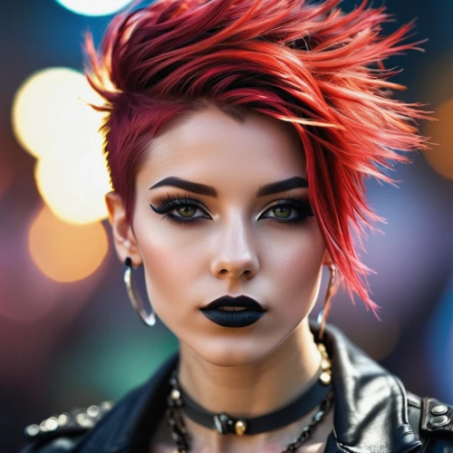punk,punk design,harley,mohawk hairstyle,goth woman,mohawk,neon makeup,grunge,gothic fashion,rockabilly style,gothic woman,gothic style,goth subculture,red hair,goth,red-haired,streampunk,feathered hair,rocker,redhair,Photography,Documentary Photography,Documentary Photography 15