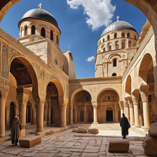 umayyad palace,ibn-tulun-mosque,monastery israel,byzantine architecture,the monastery ad deir,mosque hassan,alabaster mosque,islamic architectural,monastery,caravanserai,medrese,ibn tulun,muhammad-ali-mosque,king abdullah i mosque,al-askari mosque,hassan 2 mosque,caravansary,quasr al-kharana,al nahyan grand mosque,jordan tours,Illustration,Realistic Fantasy,Realistic Fantasy 43