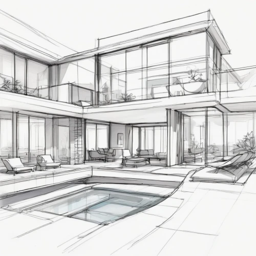 house drawing,luxury home interior,pool house,3d rendering,luxury property,modern house,luxury home,core renovation,mansion,architect plan,crib,blueprint,interior modern design,modern architecture,dunes house,landscape design sydney,large home,aqua studio,luxury real estate,private house,Illustration,Black and White,Black and White 08