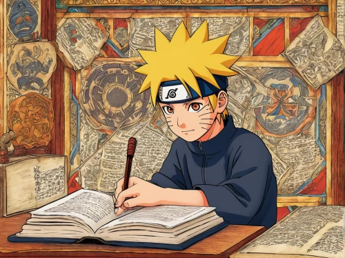 naruto,scholar,boruto,coloring,nine-tailed,tutoring,colouring,shinobi,coloring picture,to write,quill pen,bookworm,tutor,sensei,knowledge,lecture,studying,sakura background,examination,colored pencil background,Art,Classical Oil Painting,Classical Oil Painting 28