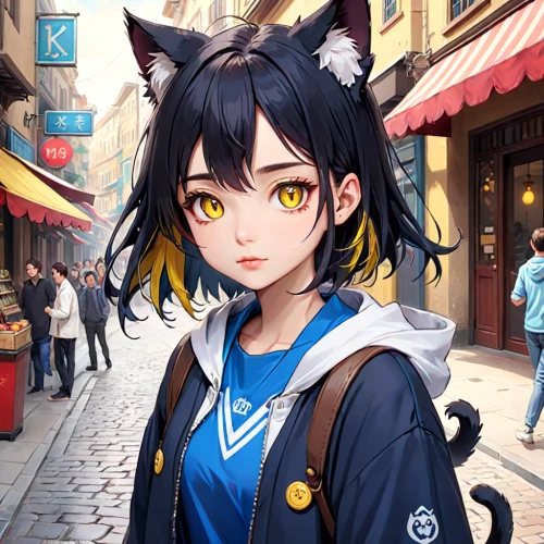 street cat,cat ears,calico cat,anime japanese clothing,heterochromia,jiji the cat,cat child,nyan,nico,cat kawaii,stray cat,cute cat,alley cat,calico,cat with blue eyes,anime girl,cat european,cat,cat's cafe,kat,Anime,Anime,General