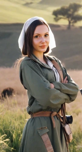 female doctor,female nurse,milkmaid,lady medic,folk costume,park ranger,in the field,girl in a historic way,nurse uniform,midwife,policewoman,medic,pilgrim,safari,goatherd,khaki,military officer,military uniform,combat medic,piper