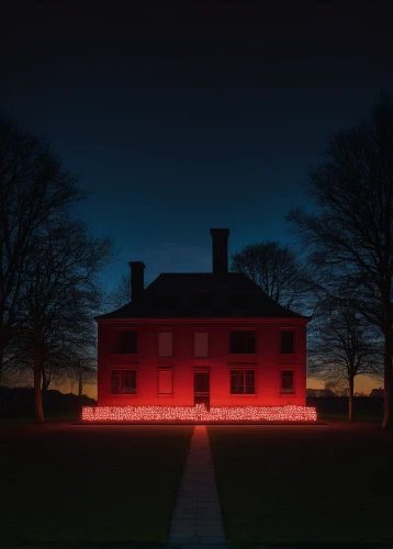 appomattox court house,house silhouette,red barn,light station,red lighthouse,new england style house,dillington house,witch's house,doll's house,blockhouse,long exposure light,drawing with light,witch house,red brick,homestead,lightpainting,light paint,brick house,red hen,old colonial house,Photography,Artistic Photography,Artistic Photography 10