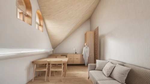 attic,vaulted ceiling,inverted cottage,wooden beams,danish house,folding roof,timber house,archidaily,concrete ceiling,scandinavian style,loft,danish room,daylighting,plywood,shared apartment,sky apartment,hallway space,wooden windows,vaulted cellar,interiors,Interior Design,Bedroom,Tradition,Upper Franconian