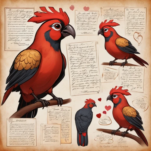 love bird,love letters,for lovebirds,birds with heart,lovebird,i love birds,couple macaw,light red macaw,sun conures,love letter,songbirds,bird couple,declaration of love,passerine parrots,parrot couple,heart clipart,birds love,love birds,cardinals,parrots,Unique,Design,Character Design