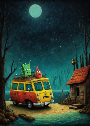 campervan,vwbus,halloween travel trailer,camper van isolated,camper van,vw camper,vw van,camping bus,travel van,vw bus,the old van,vanagon,camping car,volkswagenbus,autumn camper,van,schoolbus,camper,station wagon-station wagon,campground,Illustration,Abstract Fantasy,Abstract Fantasy 19