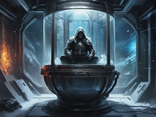 the throne,throne,sci fiction illustration,cold room,hall of the fallen,cg artwork,hooded man,cauldron,icemaker,doctor doom,metallurgy,sepulchre,thrones,portal,aquanaut,purifier,background image,crucible,the collector,game art,Conceptual Art,Fantasy,Fantasy 12
