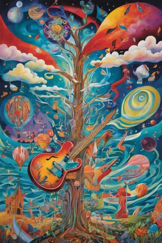 colorful tree of life,psychedelic art,tangerine tree,trumpet tree,magic tree,mother earth,tree of life,tapestry,psychedelic,mushroom landscape,wondertree,dream world,star winds,celtic tree,pachamama,global oneness,painted tree,dreamland,mantra om,forest of dreams,Illustration,Black and White,Black and White 07