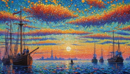 sailboats,murano,sea landscape,oil painting on canvas,sailing boats,sailboat,harbor,boat landscape,painting technique,sailing orange,sailing,sailing boat,sail boat,regatta,sailing blue purple,sea fantasy,sailing-boat,oil on canvas,boats,lsd,Conceptual Art,Daily,Daily 31