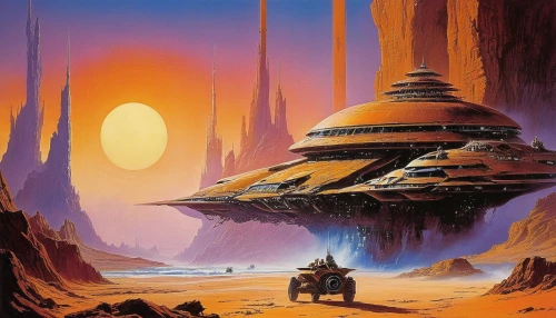 futuristic landscape,sci fi,science fiction,sci-fi,sci - fi,alien planet,scifi,science-fiction,sci fiction illustration,valerian,alien world,starship,dune,gas planet,extraterrestrial life,space ships,alien ship,red planet,star ship,spacecraft,Conceptual Art,Sci-Fi,Sci-Fi 19