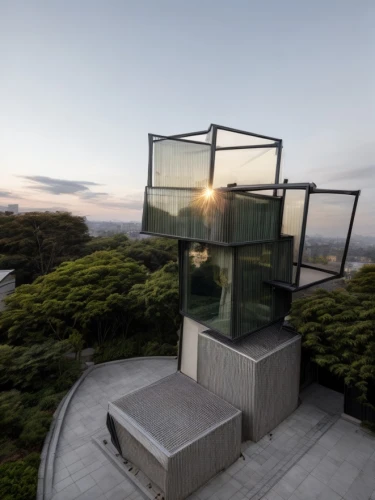 observation tower,observation deck,the observation deck,cubic house,sky apartment,cube house,japan's three great night views,lookout tower,mirror house,japanese architecture,landscape design sydney,landscape designers sydney,roof garden,glass facade,frame house,roof terrace,roof landscape,archidaily,dunes house,structural glass,Architecture,Villa Residence,Modern,Mid-Century Modern