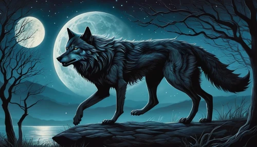 howling wolf,constellation wolf,werewolf,werewolves,wolfdog,gray wolf,wolf,european wolf,full moon,wolves,black shepherd,wolfman,two wolves,full moon day,canis lupus,howl,wolf hunting,wolf couple,wolf bob,blue moon,Illustration,Abstract Fantasy,Abstract Fantasy 03