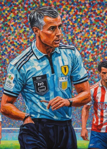 the referee,cimarrón uruguayo,oil on canvas,oil painting on canvas,referee,ronaldo,costa,buenos aires,arriero,argentina,bales,zamorano,crouch,alejandro vergara blanco,oil painting,cesar,european football championship,koke,santiago calatrava,argentina ars,Conceptual Art,Daily,Daily 31