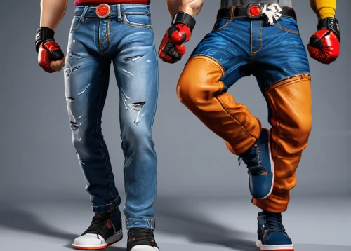 carpenter jeans,tool belts,blue-collar worker,blue-collar,mario bros,super mario brothers,denims,game characters,red and blue,coveralls,workers,construction workers,jeans background,bluejeans,denim jeans,boxing gloves,man's fashion,stand models,boys fashion,men clothes,Conceptual Art,Fantasy,Fantasy 26