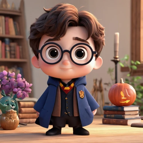 potter,harry potter,cute cartoon character,professor,librarian,halloween 2019,halloween2019,newt,cartoon doctor,scholar,bookworm,cg artwork,tutor,funko,cute cartoon image,the doctor,albus,halloween pumpkin gifts,fictional character,harry,Unique,3D,3D Character