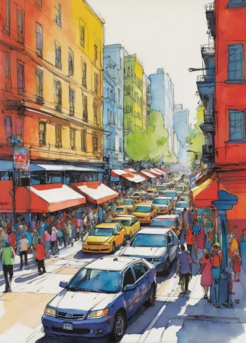 colorful city,china town,watercolor shops,colored pencil background,new york streets,chinatown,watercolor painting,colored pencil,street scene,color pencil,harlem,color pencils,city scape,crayon colored pencil,watercolor,watercolor sketch,watercolor pencils,colored pencils,newyork,colour pencils,Conceptual Art,Oil color,Oil Color 19