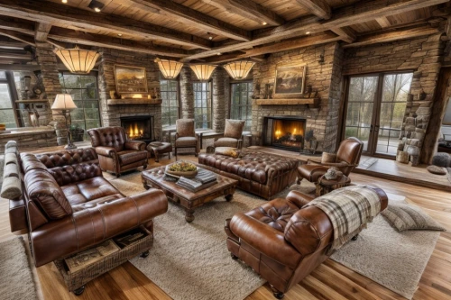 log cabin,family room,log home,luxury home interior,fire place,the cabin in the mountains,fireplaces,chalet,living room,great room,rustic,fireplace,sitting room,livingroom,lodge,log fire,beautiful home,wooden beams,cabin,home interior,Interior Design,Living room,Farmhouse,American Rustic Retreat