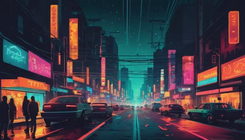 cyberpunk,neon arrows,neon lights,colorful city,cityscape,city lights,tokyo city,neon light,shinjuku,neon,citylights,futuristic landscape,city highway,world digital painting,tokyo,neon ghosts,street canyon,alleyway,neon coffee,sci fiction illustration,Conceptual Art,Daily,Daily 20