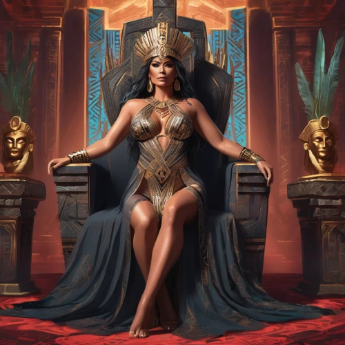 cleopatra,ancient egyptian girl,pharaonic,ancient egyptian,priestess,ancient egypt,horus,egyptian,pharaoh,pharaohs,sphinx,goddess of justice,karnak,the sphinx,throne,nile,athena,fantasy art,king tut,queen crown,Conceptual Art,Fantasy,Fantasy 02