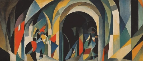 the annunciation,tunnel,slide tunnel,braque francais,passage,art deco background,procession,woman in the car,cave,woman at the well,1926,1929,panoramical,railway tunnel,1925,wall tunnel,art deco woman,gaudí,portal,gobelin,Art,Artistic Painting,Artistic Painting 35