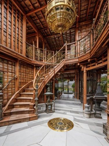 luxury home interior,winding staircase,circular staircase,mansion,outside staircase,luxury property,luxury real estate,lobby,crib,spiral staircase,luxury home,staircase,wine cellar,florida home,interior design,loft,hotel lobby,patterned wood decoration,wood deck,house purchase,Architecture,Industrial Building,Japanese Traditional,Wayo