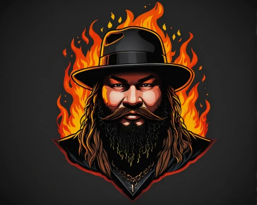rasputin,steam icon,witch's hat icon,fire master,guy fawkes,fire artist,fire logo,stetson,fire background,rabbi,stovepipe hat,woodsman,custom portrait,wizard,candle wick,download icon,vector illustration,spotify icon,chimney sweep,wick,Art,Classical Oil Painting,Classical Oil Painting 29