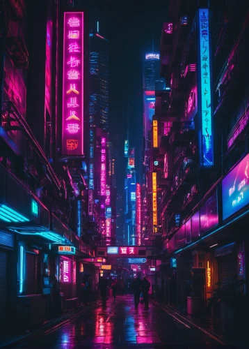 hong kong,shanghai,shinjuku,taipei,colorful city,tokyo city,cyberpunk,tokyo,kowloon,hk,neon lights,chongqing,osaka,colored lights,neon arrows,city at night,shibuya,neon light,vapor,hanoi,Conceptual Art,Sci-Fi,Sci-Fi 26