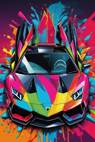 3d car wallpaper,vector graphic,lamborghini aventador,lamborghini aventador s,lamborgini,aventador,mobile video game vector background,lamborghini,vector design,lamborghini estoque,car drawing,vector art,vector,vector image,vector illustration,colorful foil background,gallardo,pop art colors,lamborghini huracán,car,Conceptual Art,Graffiti Art,Graffiti Art 09