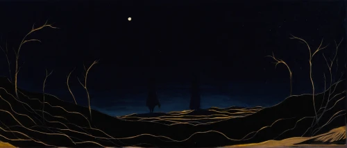 night scene,lunar landscape,moonscape,matruschka,walpurgis night,volcanic landscape,swampy landscape,moon valley,black landscape,valley of the moon,phase of the moon,ghost forest,cool woodblock images,braque d'auvergne,nocturnes,earth rise,dark park,viewing dune,forest landscape,dark world,Illustration,Retro,Retro 04