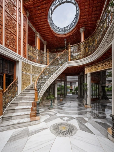 circular staircase,winding staircase,outside staircase,spiral staircase,staircase,marble palace,spiral stairs,casa fuster hotel,mansion,entrance hall,luxury home interior,luxury property,stairwell,stair,dragon palace hotel,chinese architecture,asian architecture,winners stairs,ceramic floor tile,lobby,Architecture,Industrial Building,Chinese Traditional,Han Dynasty